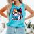Adorable Book Lover Calico Cat With Reading Glasses Cute For Men Women Kids Comfort Colors Tank Top Light Green