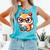 Adorable Book Lover Chipmunk With Reading Glasses Cute Premium Comfort Colors Tank Top Light Green
