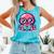 Adorable Book Lover Octopus With Reading Glasses Cute Comfort Colors Tank Top Light Green