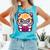 Adorable Book Lover Persian Cat With Reading Glasses Cute Comfort Colors Tank Top Light Green