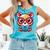 Adorable Book Lover Quokka With Reading Glasses Cute Comfort Colors Tank Top Light Green