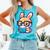 Adorable Book Lover Rabbit With Reading Glasses Cute Premium Comfort Colors Tank Top Light Green