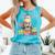 Adorable Donkey With Heart Sitting On Colorful Book Stack Comfort Colors Tank Top Light Green