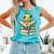 Adorable Turtle Reading Books Comfort Colors Tank Top Light Green