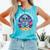 Alien Reader Reading Teacher Librarian Book Lover Comfort Colors Tank Top Light Green