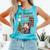All Booked For Christmas Cute Bookish Cat Lover Comfort Colors Tank Top Light Green