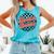 Bookish Baddie Retro Aesthetic Typography Comfort Colors Tank Top Light Green