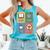 Books Yarn Coffee Repeat Crocheting Comfort Colors Tank Top Light Green