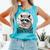 Booktrovert Raccoon Reading And Coffee For Book Lover Comfort Colors Tank Top Light Green