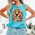 Bookworm Cute Highland Cow Reading Book Comfort Colors Tank Top Light Green