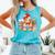 Christmas Gingerbread Man Reading Book Snowflake Teacher Comfort Colors Tank Top Light Green