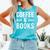 Coffee & Books Lover Coffee And Books Comfort Colors Tank Top Light Green