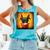 Colorful Sketch Oil Painting Of A Bat Reading Book Comfort Colors Tank Top Light Green
