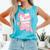 Coquette Reading Book Lover Pink Bow Bookish Mom & Daughter Comfort Colors Tank Top Light Green