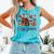 Cozy Season Autumn Leaves Books Pumpkins Fall Halloween Comfort Colors Tank Top Light Green