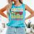 Crochet Coffee Reading Books Crocheter Crocheting Comfort Colors Tank Top Light Green