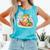 Crocodile Reading Book Watercolor Flowers Kids Comfort Colors Tank Top Light Green