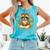 Cute Raccoon Reading Book Flowers Floral Comfort Colors Tank Top Light Green