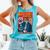 Dead Roast Coffee Comic Book Cover Style Skeleton Barista Comfort Colors Tank Top Light Green