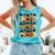 Educated Afro Women Girl Reading Book Future HBCU Grad Comfort Colors Tank Top Light Green