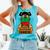 Girl Kid Reading Book Black History Month Bookworm Comfort Colors Tank Top Light Green