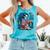 Hot Tea & Spicy Books Skeleton Reader Comfort Colors Tank Top Light Green