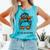 Just a Girl Who Loves Books Pajamas Shirt Reading Book Lover Comfort Colors Tank Top Light Green