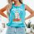 Just A Girl That Loves Cats And Books Cute Cat & Bookwork Comfort Colors Tank Top Light Green