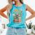 Raccoon Books Reading Flowers Comfort Colors Tank Top Light Green