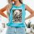 Read In Peace Skeleton Book Lover Bookworm Book Comfort Colors Tank Top Light Green