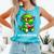 Readasaurus Reading Dinosaur Book Reader Bookworm Comfort Colors Tank Top Light Green