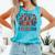 Reading Freadom Freedom Book Lover 4th Of July Men Women Comfort Colors Tank Top Light Green