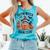 Salem WItch Book Club Halloween Raccoon Witch Reading Book Comfort Colors Tank Top Light Green