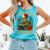 Skeleton Read Book Just One More Chapter Floral Book Lover Comfort Colors Tank Top Light Green