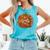 Smart Book Pumpkin Retro Fall Teacher Reading Halloween Comfort Colors Tank Top Light Green