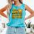 Softball Just A Girl Comic Book Style Graphic For Teens Comfort Colors Tank Top Light Green