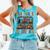 Spooky Halloween Bookshelf Bookcase Read More Books Comfort Colors Tank Top Light Green