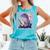 Trex Reading Book Dinosaur Comfort Colors Tank Top Light Green