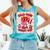 Women's Read Your Heart Out Groovy Bookish Valentine Day Women Girls Comfort Colors Tank Top Light Green