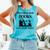Women's When I Think About Books I Touch My Shelf Book Lover Bookish Comfort Colors Tank Top Light Green