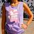 Coquette Reading Book Lover Pink Bow Bookish Mom & Daughter Comfort Colors Tank Top Lagoon