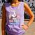 Little Miss 100 Days Smarter Cute Goose Reading Books Girls Comfort Colors Tank Top Lagoon