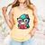 Adorable Book Lover Humming Bird With Reading Glasses Cute Comfort Colors Tank Top Grey