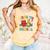 Back To School Checkered Book Pencil Groovy Teacher Student Comfort Colors Tank Top Grey