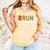 Bruh Read a Book Comfort Colors Tank Top Grey