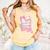 Coquette Reading Book Lover Pink Bow Bookish Mom & Daughter Comfort Colors Tank Top Grey
