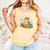 Crocodile Reading Book Watercolor Flowers Kids Comfort Colors Tank Top Grey