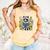 Cute Raccoon Reading Book Flowers Comfort Colors Tank Top Grey