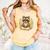Cute Raccoon Reading Book Flowers Floral Comfort Colors Tank Top Grey