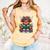 Highland Cow Book Floral Bookworm Comfort Colors Tank Top Grey
